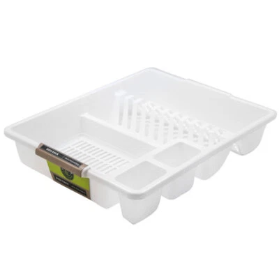 Lemon & Lime 45cm x 36cm Plates/Bowls/Cutlery Dish Drainer/Rack/Holder White - image 1 of 4