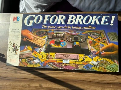 GO FOR BROKE ! Vintage 1985 Family Board Game By MB Games Sold As Seen - Image 1 of 4