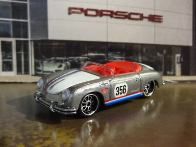 1955-59 PORSCHE 356A SPEEDSTER DIORAMA FUNDIDO ESCALA 1/64 MODELO E - Imagem 1 de 4