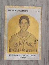 Propagandas Montiel Baseball CUBAN PHOTO Card 1946-47 HUMBERTO BAEZ 116