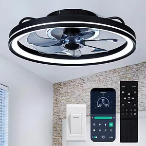 Ceiling Fan With Dimmable Light 20'' Adjustable Wind Speed With Smart APP Remote - Picture 1 of 13