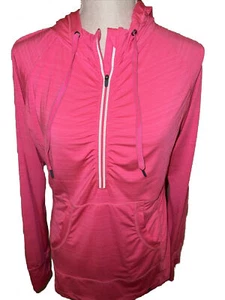 Mandarine Pullover Hoodie Damen Größe Medium Hot Pink 1/2 Zip Activewear Sport - Bild 1 von 9