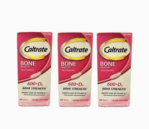 Caltrate Bone Health Calcium Supplement Tablets 600+D3 Bone Strength, 3 PACK - Picture 1 of 1
