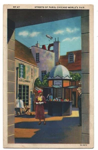 "Postal EE. UU. 1933 A Century of Progress en muy buen estado ""Calles de París" - Imagen 1 de 2