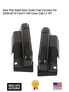 Nuevo par de esquinas de puerta de acero cabina exterior para Ford F-150 2009-2014 doble cabina LT RT - Imagen 1 de 14