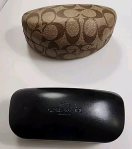 2 Coach Eyeglass Hard Clamshell Cases Classic Coach  & Black Design - Picture 1 of 6