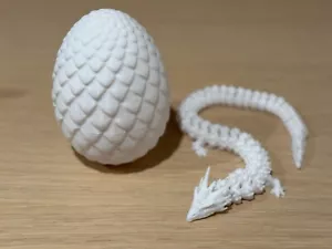 3D Printed Dragon in Egg Night Spirit Articulated Dragon - Picture 1 of 12