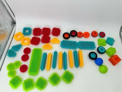 Bristle Blocks Building Assorted LOT 46 Pieces Loose Stem Toys Replacement - Image 1 of 4