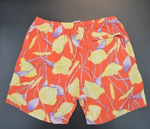 Supreme Floral Nylon Water Shorts Trunks - SS18 - Red - Size M - Picture 1 of 4