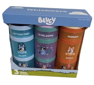 Bluey 3 Pack Snack Stacks - Stackable Snack Food Containers - New - Picture 1 of 2