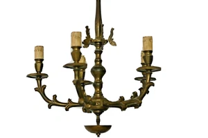 LAMPADARIO BRONZO 94 x 65 cm PRIMI ‘900 (G08) - Foto 1 di 12