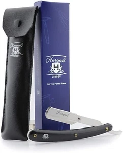 Professionelle Schwarz Rasiermesser Rasierer Set Mit Leder Tasche als Ein Schutz - Bild 1 von 5