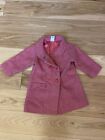 Girls Old Navy Pink Pea Coat 30% Wool Size 12-18 Months