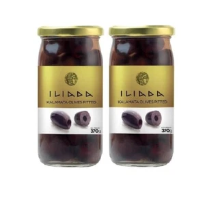 ILIADA Kalamata Greek Olives Pitted – Gold Line | twin pack; 13 oz ea. - Picture 1 of 1