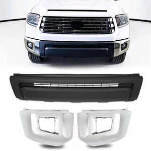 For 2014-2021 Toyota Tundra Front Bumper Cover Lower Grill + Steel End Cap Set - Picture 1 of 10