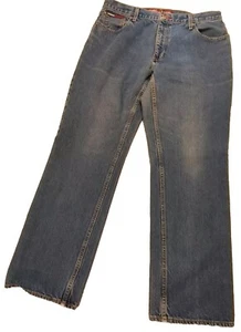 Tommy Hilfiger Jeans Mens 36x32 (Fits 34x30.5) Blue Denim Y2K Freedom Fit Vntg - Picture 1 of 17