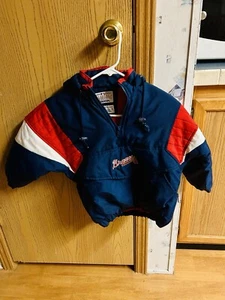 Vintage Starter Jacket Coat Kids Small Atlanta Braves MLB PERFECT WORN 5 TIMES! - Picture 1 of 22