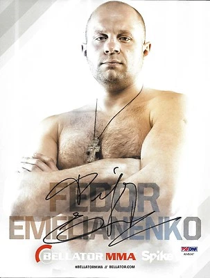 Fedor Emelianenko Signed 8x10 Photo PSA/DNA COA Bellator MMA Picture Autograph - Image 1 of 4
