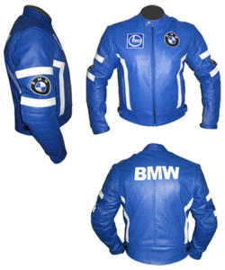 Chaqueta de cuero BMW Motorrad Sports Hombre MOTOGP Carrera Moto Chaquetas de cuero CE - Imagen 1 de 3