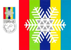 Maximum Card FDC LIECHTENSTEIN Winter Olympic Games 1983 December MK 44 N1 - Picture 1 of 2