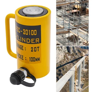44092lbs/20T Hydraulic Cylinder Jack,100mm/4" Hydraulic Lifting Cylinder Yellow! - Picture 1 of 18