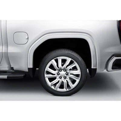 New OEM Front & Rear Fender Flare Set in White Frost Tricoat '19-'25 Sierra 1500 - Image 1 of 3