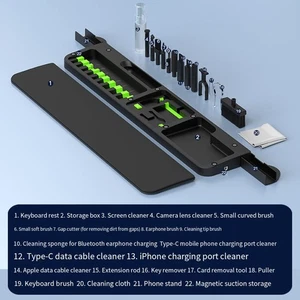Magnetic Keypad Cleaning Kit with Ergonomic Wrist Rest for Home Office - Afbeelding 1 van 16