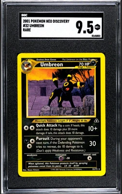 SGC 9.5 MINT + Umbreon 32/75 Neo Discovery Rare 2001 Pokémon WOTC - Image 1 of 2