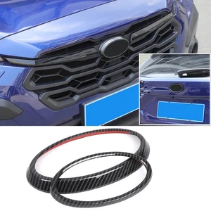 Carbon ABS Front Rear Logo Emblem Badge Trim Ring For Subaru Crosstrek GU 2024+ - Picture 1 of 23