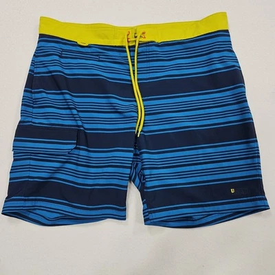 Pantalones cortos de natación Duluth Trading para hombre 38 Bull Moose rayas azules Duluth Flex 9” Foto 1 de 4