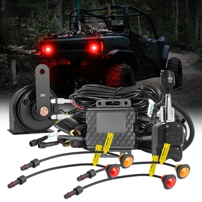 Plug Play UTV LED Turn Signal Street Legal Kit For Polaris RZR Ranger General - Image 1 of 4