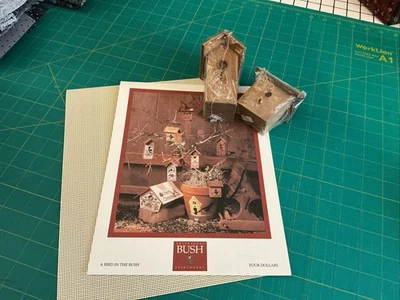 Shepards Bush Bird In The Bush Cross Stitch Chart, With Paper And Houses - Image 1 of 3