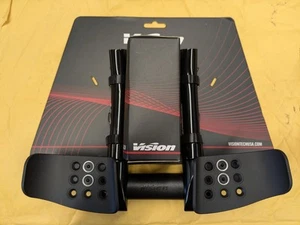 Vision Team Mini Clip On Aero Bars 31.8mm w/ 26mm Reducer + Aero Bridge Black - Picture 1 of 3