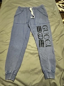 Damen Medium Jogginghose Kordelzug Blau Tapered Strick Weich Sweatpants - Bild 1 von 5