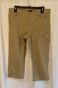 Eddie Bauer Damen Größe 12 Hellbraun Caprihose mit Cargotasche - Bild 1 von 5