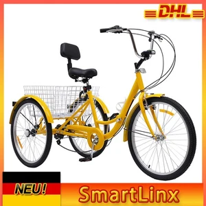24 Zoll Dreirad Erwachsene 7-Gang Klapprad Adult Tricycle Klappfahrrad+LED Licht - Bild 1 von 16