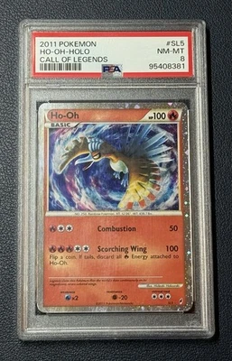 2011 Pokemon Shiny Ho-Oh Call of Legends Secret Rare Holo #SL5 PSA 8 - Image 1 of 2