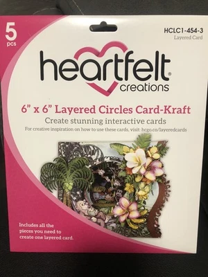 Heartfelt Creations 6 x 6 Layered Circles Card-Kraft