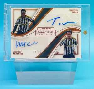 2023-24 Immaculate Timothy Weah Weston McKennie Dual Auto 2/15 - Picture 1 of 2