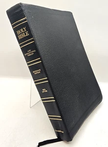 NIV Classic Reference Edition Bible Black Top Grain Leather Zondervan 1988 - Picture 1 of 10