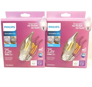 2X Philips 75W Equivalent Daylight E26 Medium Dimmable LED Light Bulb (3-Pack) - Picture 1 of 12