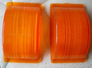 Vintage Pair of NOS Amber Auto-Lamp 478 SAE 60 Replacement Lens Trailer Truck  - Picture 1 of 4