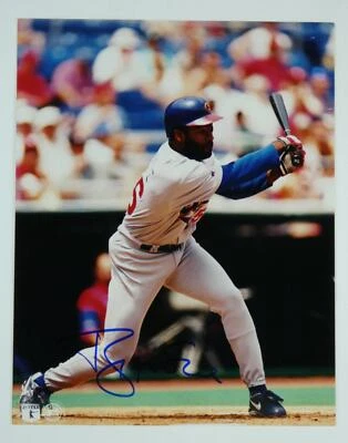 Foto autografada 8x10 assinada por Brian McRae Chicago Cubs - Imagem 1 de 3