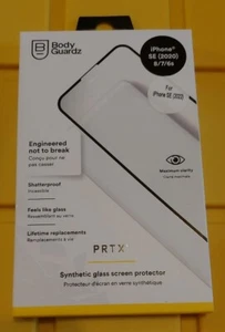 BodyGuardz PRTX Synthetic glass screen Protector for iPhone SE (2020) / 7 / 8 A1 - Picture 1 of 8