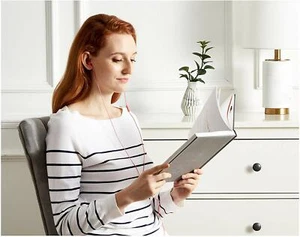 AmazonBasics In-Ear Kabelgebundene Kopfhörer Ohrhörer mit Mikrofon, Weiß - Bild 1 von 2