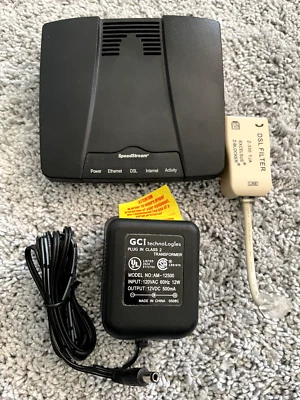 Módem Siemens SpeedStream 4100 Ethernet ADSL con adaptador de corriente Foto 1 de 4