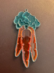 Stained Glass Carrot Refrigerator Magnet/Ornament - Picture 1 of 2