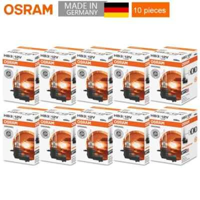10pcs OSRAM 9005 HB3 12V 60W P20d 3200K Original Halogen Head Light Car Fog Lamp - Image 1 of 4