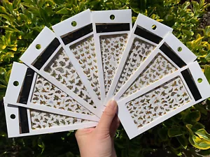 8 Blatt/Set Nail Art Sticker 3D Schmetterling Gold Nagel Aufkleber mehrere Größen - Bild 1 von 11