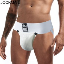 Jockmail Mens Removable Pouch Jockstrap Deep Waist Jock Strap Underwear Brief